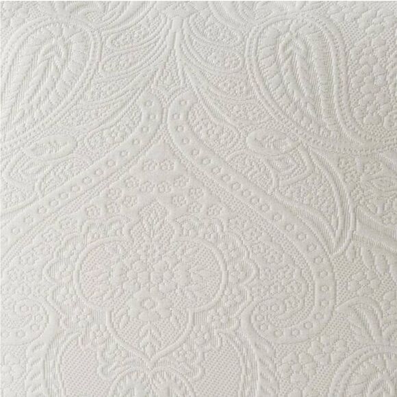 New Lot The Company Store Hillcrest Cotton Matelassé Shams - King x2 - Ivory - Picture 4 of 8